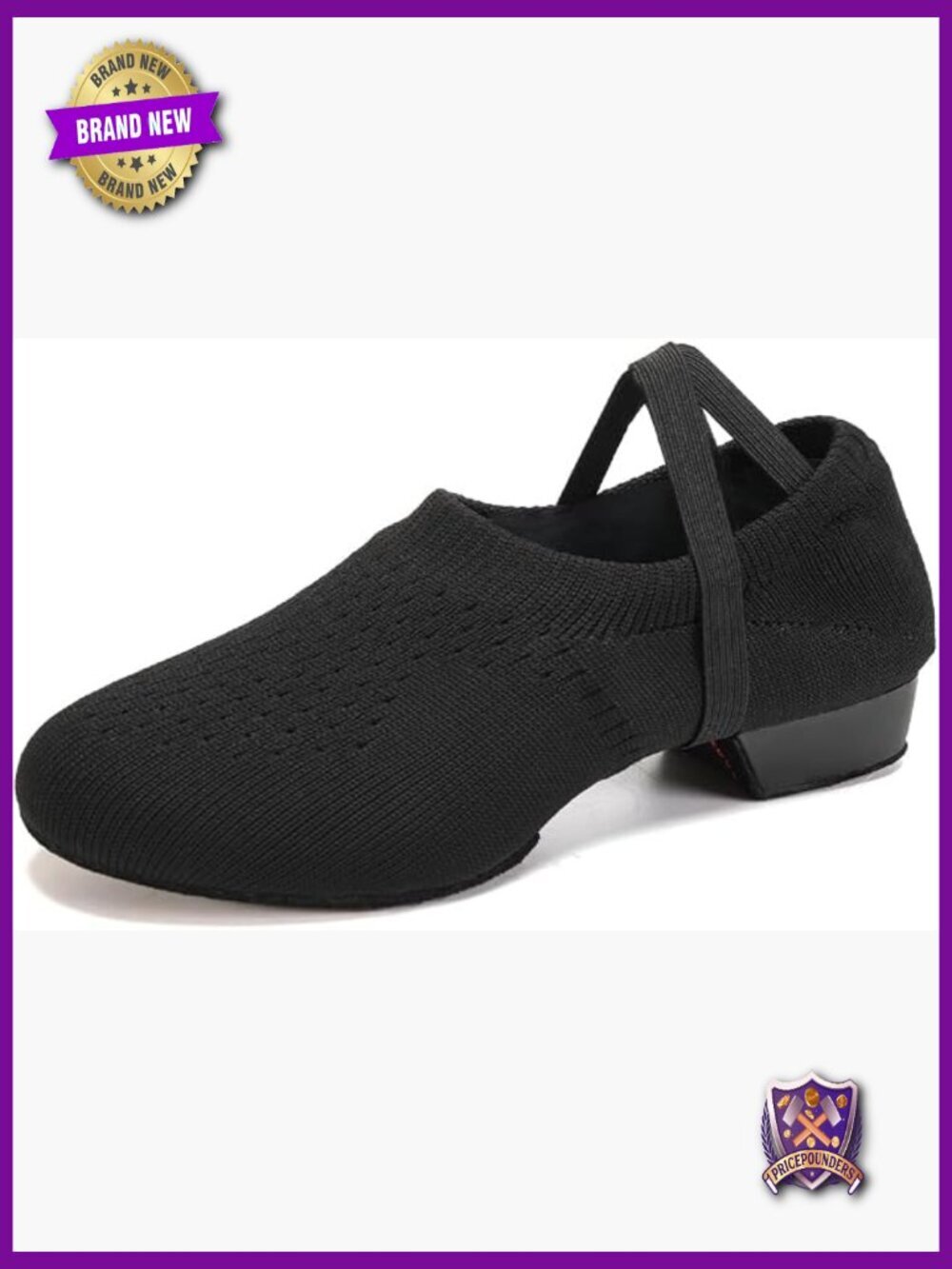 Women's Latin Dance Practice Shoes Low Heel Split Sole Ballroom Salsa